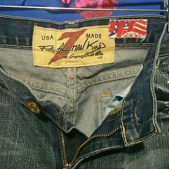 7 For All Mankind Great China Wall Flare Jeans Size 31 - Picture 5 of 8